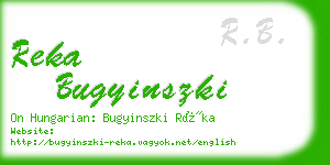 reka bugyinszki business card